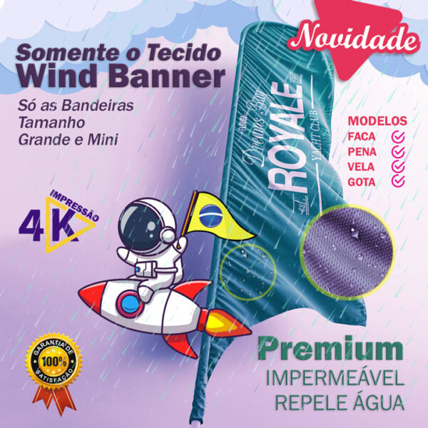 Bandeira de Wind Banner, venda separada