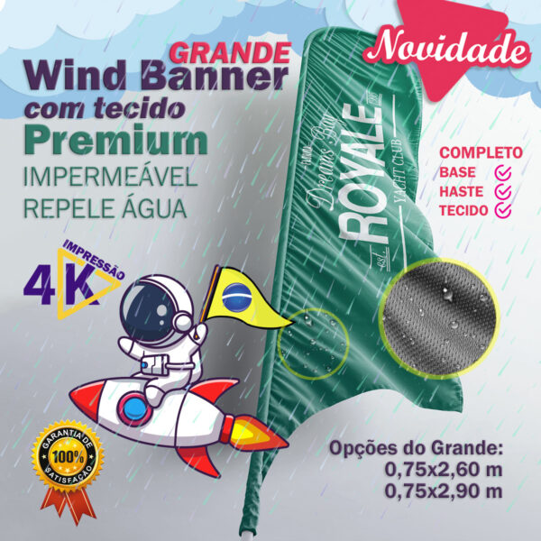 Wind Banner Grande Premium Impermeável