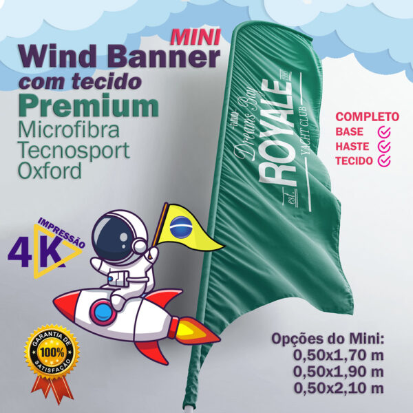 Wind Banner Mini Premium: Microfibra; technosport; Oxford