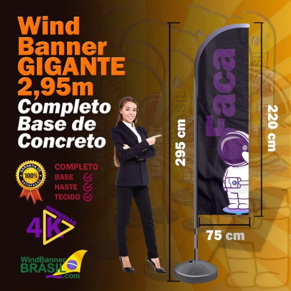 Wind banner Gigante com base de Concreto RJ